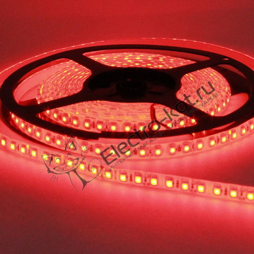 LED лента влагонепроницаемая двойной яркости 5м красная