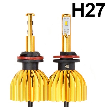 Желтая светодиодная лампа в ПТФ Fog Buster H27 - комплект 2 шт