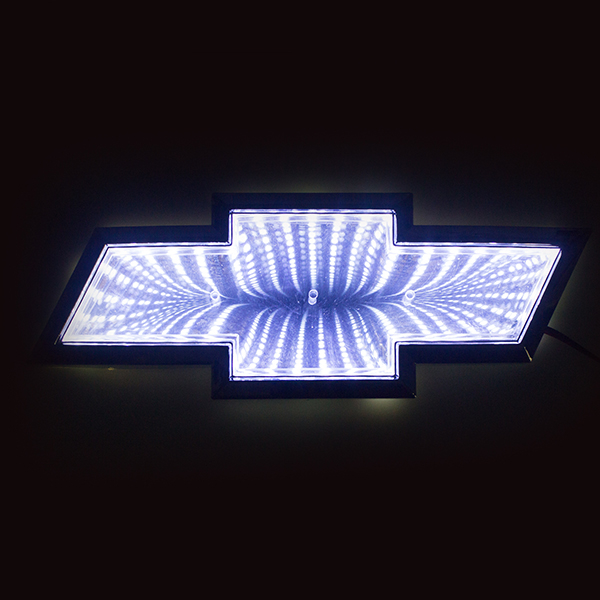 3d светящийся логотип chevrolet