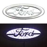 3D логотип Ford (Форд) 145х58мм с белой подсветкой