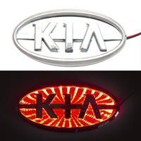 3D логотип KIA (КИА) с подсветкой 119х62мм красный