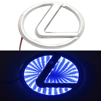 3D логотип Lexus (Лексус) с подсветкой 125х92мм синий