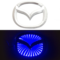 3D логотип Mazda (Мазда) 120х95мм с синей подсветкой