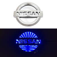 3D логотип Nissan (Ниссан) 106х90мм с синей подсветкой