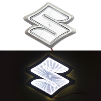 3D логотип Suzuki (Сузуки) с подсветкой 105х95мм белый