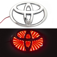 3D логотип Toyota (Тойота) 130х89мм с красной подсветкой