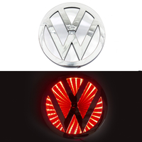 3D логотип Volkswagen (Фольксваген) 11х11мм с красной подсветкой