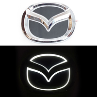 5D логотип Mazda (Мазда) белый 125х100mm