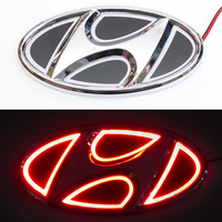 5D логотип Hyundai (Хендай) красный 130х65mm