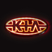 5D логотип Kia (Киа) красный 120х60mm