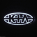 5D логотип Kia (Киа) белый 130х65mm