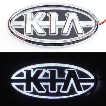5D логотип Kia (Киа) белый 120х60mm