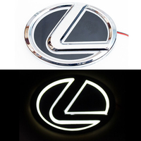 5D логотип Lexus (Лексус) белый 125х90mm