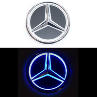 5D логотип Mercedes (Мерседес) синий 95mm