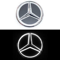 5D логотип Mercedes (Мерседес) белый 95mm