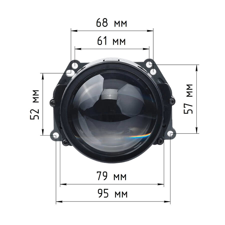 Би-лед линзы для авто AOZOOM Black Warrior 2023 3R 5500K комплект 2 шт