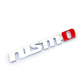 Металлический шильдик nismo хромированный