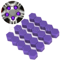 Колпачки на гайки колес силиконовые 19.5 фиолетовые - 20 шт