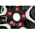 Колпачки на гайки колес силиконовые 19 мм красные - 20 шт