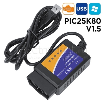 Диагностический сканер ELM 327 USB ver. 1.5 / PIC18F25K80