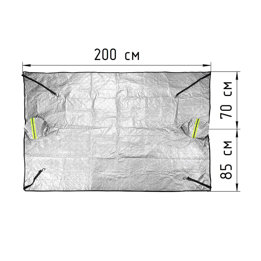 Накидка на лобовое и боковые стекла авто от снега и солнца многослойная  купить