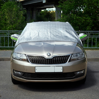 Накидка на лобовое и боковые стекла легкового авто от солнца с чехлами защиты зеркал
