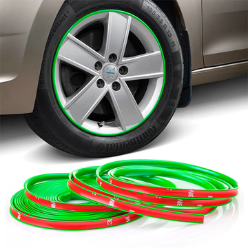 Молдинг защита дисков авто самоклеющийся ElectroKot WheelPro на 4 колеса зеленый