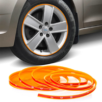 Молдинг защита дисков авто самоклеющийся ElectroKot WheelPro на 4 колеса оранжевый