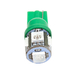 Светодиодная лампа ElectroKot Five SMD5050 5 LED T10 W5W зеленый 1 шт