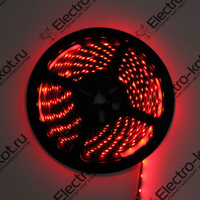 Светодиодная лента влагозащищенная красная 12V 60 LED SMD3528