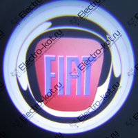 Проектор логотипа Fiat Premium 32x19 mm 7W - 2 шт, красный