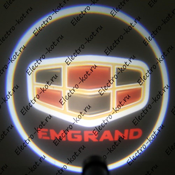 Дверная проекция логотипа Джили Эмгранд