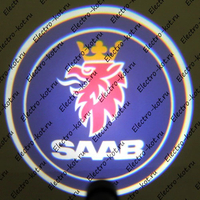 Проектор логотипа Saab (Сааб) Premium 32x19 mm 7W - 2 шт