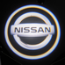 Штатная подсветка дверей с логотипом Nissan - Ниссан - тип 2 - 2 шт