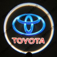Проекция логотипа Toyota (Тойота) синяя Premium 32x19 mm 7W - 2 шт