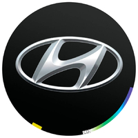 Пленки для проекции логотипа Hyundai в двери 10 мм - комплект 2 шт