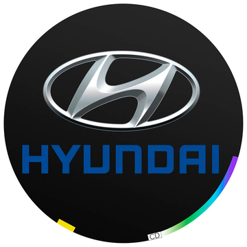 Пленки для проекции логотипа Hyundai тип 2 в двери 10 мм - комплект 2 шт