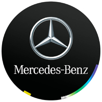 Пленки для проекции логотипа Mercedes-Benz тип 2 в двери 10 мм - комплект 2 шт