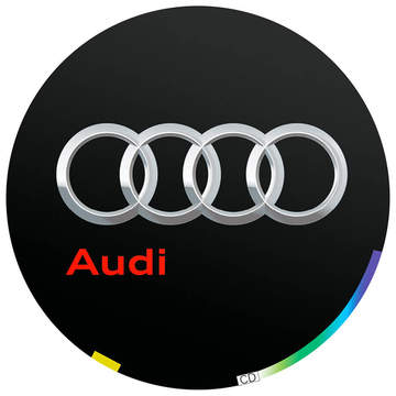 Пленки для проекции логотипа Audi в двери 10 мм - комплект 2 шт