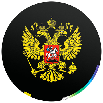 Пленки для проекции логотипа герб России в двери 10 мм - комплект 2 шт
