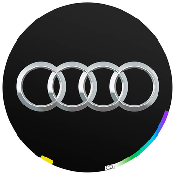 Пленки для проекции логотипа Audi тип 2 в двери 10 мм - комплект 2 шт