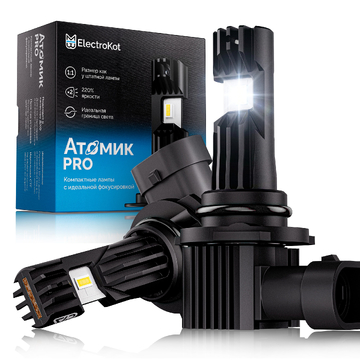 Светодиодные лампы для авто ElectroKot Атомик PRO gen2 HB4 6000K белый 2 шт Светодиодные лампы для авто ElectroKot Атомик PRO gen2 HB4 6000K белый 2 шт