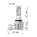 Светодиодные лед лампы для авто ElectroKot Atomic PRO HB3 HIR2 2700K 2 шт