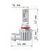 Светодиодные лед лампы для авто ElectroKot Atomic PRO HB4 H10 2700K 2 шт