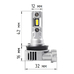 Светодиодные LED лампы для авто компактные ElectroKot METEOR H11 H8 H9 H16 комплект 2 шт