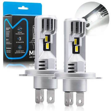 Светодиодные LED лампы для авто компактные ElectroKot METEOR H4 комплект 2 шт