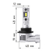 Светодиодные LED лампы для авто компактные ElectroKot METEOR HB3 9005 комплект 2 шт