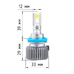 Светодиодные LED лампы для авто ElectroKot Plasma белый свет 5000K H11/H8/H9/H16 2 шт