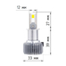 Светодиодные LED лампы для авто ElectroKot Plasma белый свет 5000K H3 2 шт