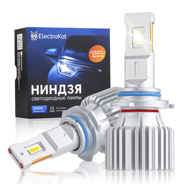 Светодиодные автолампы ElectroKot Ninja без вентилятора 5000K HB4 2 шт